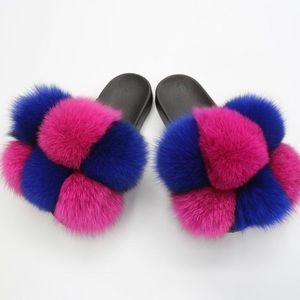 Pom Pom fur slides